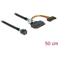 Delock Cable SFF-8643 male > U.2 SFF-8639 female + SATA power connector 50 cm