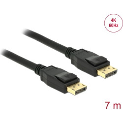 Delock Cable Displayport 1.2 male > Displayport male 4K 60 Hz 7 m