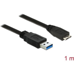 Delock Cable USB 3.0 Type-A male > USB 3.0 Type Micro-B male 1.0 m black