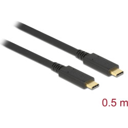 Delock USB 3.1 Gen 2 (10 Gbps) cable Type-C to Type-C 0.5 m PD 5 A E-Marker