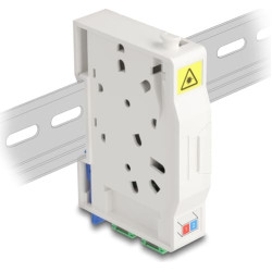 Delock Optical Fiber Connection Box for DIN rail with splice holder and 2 x SC Simplex coupler