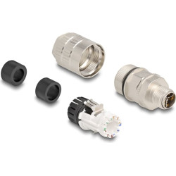 Delock M12 male 8 pin X-coded field assembly Cat.6A