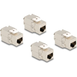 Delock Keystone Module RJ45 jack Cat.6A STP 4 pieces