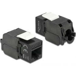 Delock Keystone Module RJ45 jack > LSA Cat.6A UTP black