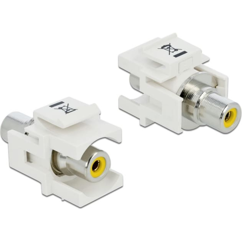 Delock Keystone Module RCA female > RCA female yellow / white