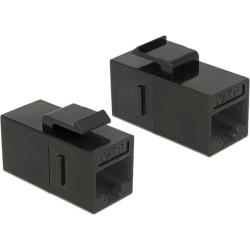 Delock Keystone Module RJ45 jack > RJ45 jack Cat.6 UTP black