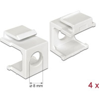 Delock Keystone cover white with 8 mm hole 4 pieces