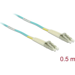 Delock Cable Optical Fibre LC to LC Multi-mode OM3 0.5 m