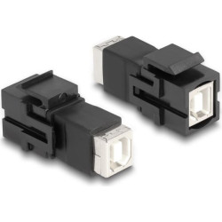Delock Keystone Module USB 2.0 Type-B jack to USB 2.0 Type-B jack black