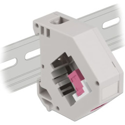 Delock DIN rail Adapter with Keystone SC Simplex female to SC Simplex female violet
