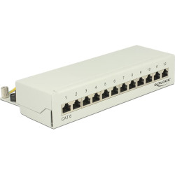 Delock Desktop Patch Panel 12 Port Cat.6 grey