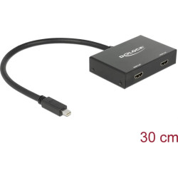 Delock Mini DisplayPort 1.2 Splitter 1 x mini DisplayPort in > 2 x HDMI out 4K