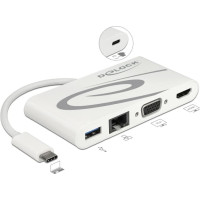 Delock USB Type-C™ 3.1 Docking Station HDMI 4K 30 Hz + VGA + LAN + USB PD