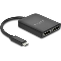 Delock USB Type-C™ Splitter (DP Alt Mode) to 2 x DisplayPort MST / VXP