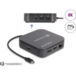 Delock Thunderbolt™ 3 Mini Docking Station 8K - DisplayPort / HDMI / USB / LAN / Audio / PD 3.0