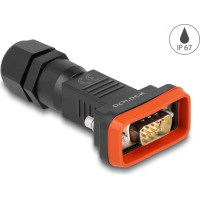 Delock D-Sub 9 pin male with housing IP67 waterproof