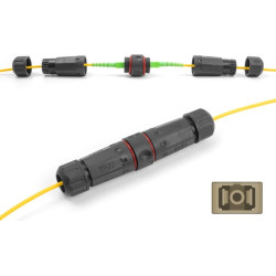 Delock Optical Fiber Cable Connector SC Simplex female to SC Simplex female OM1/OM2 waterproof
