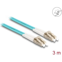 Delock Fiber Optical Cable with metal armouring LC Duplex to LC Duplex Multi-mode OM3 3 m