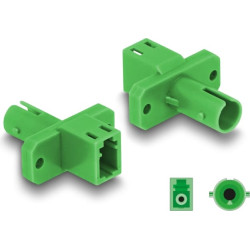 Delock Optical Fiber Hybrid Coupler LC Simplex female to ST Simplex female green