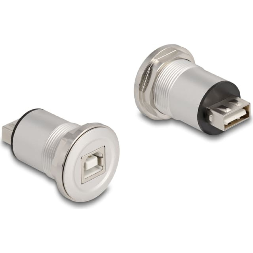 Delock USB 2.0 Type-A to Type-B built-in female aluminium