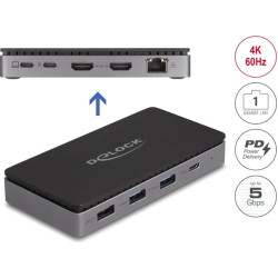 Delock USB Type-C™ Docking Station 4K - Dual HDMI MST / USB / Gigabit LAN / PD 3.0 85 W