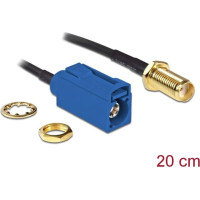 Delock Antenna Cable FAKRA C jack > SMA jack bulkhead RG-174 20 cm