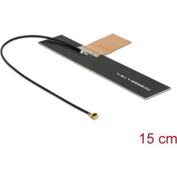 Delock LTE Antenna I-PEX Inc., MHF® I plug 0.5 - 2.0 dBi 1.13 15 cm PCB internal self adhesive