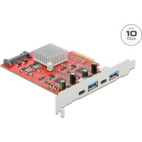 Delock PCI Express x4 Card to SuperSpeed USB 10 Gbps with 2 x USB Type-A and 2 x USB Type-C™ - Dual Channel