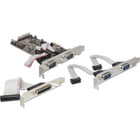 Delock PCI Express x1 Card to 4 x Serial, 1 x Parallel