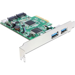 Delock PCI Express x4 Card > 2 x external USB 3.0 + 2 x internal SATA 6 Gb/s