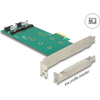 Delock PCI Express x1 Card > 2 x internal M.2 Key B 110 mm - Low Profile Form Factor