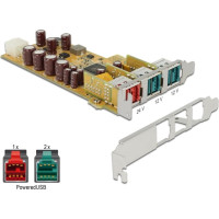 Delock PoweredUSB PCI Express x1 Card > 1 x 24 V + 2 x 12 V