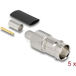 Delock BNC jack for crimping RG-59 with matching shrink tube