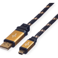 ROLINE GOLD USB 2.0 Cable, Type A - 5-Pin Mini 1.8 m