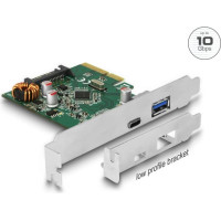Delock PCI Express x4 Card to 1 x external USB Type-C™ female + 1 x external USB Type-A female SuperSpeed USB 10 Gbps