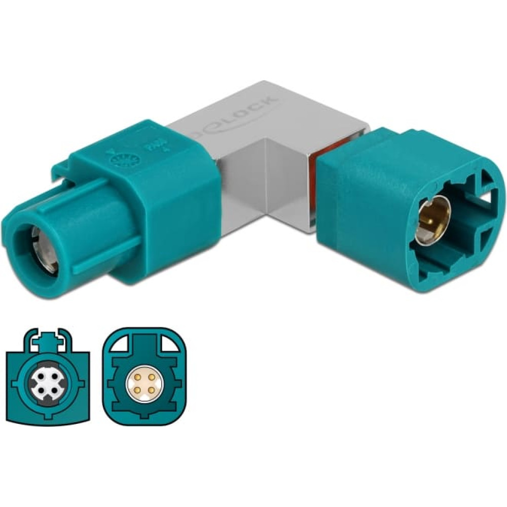 Delock Adapter HSD Z female to HSD Z male angled