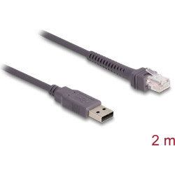 Delock RJ50 to USB 2.0 Type-A Barcode Scanner Cable 2 m