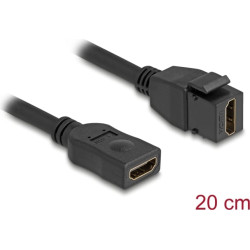 Delock Keystone Module Cable HDMI female to female 8K 60 Hz 20 cm black
