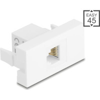 Delock Easy 45 Module RJ12 jack to RJ12 jack UTP white