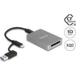 Delock USB Type-C™ Card Reader in aluminium enclosure for CFexpress or XQD memory cards