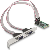 Delock Mini PCIe Card full size to 2 x Serial RS-232 D-Sub 9 pin