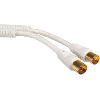 Divers Antennenkabel >100dB, ST/BU mit Ferrite, weiss, 5,0m