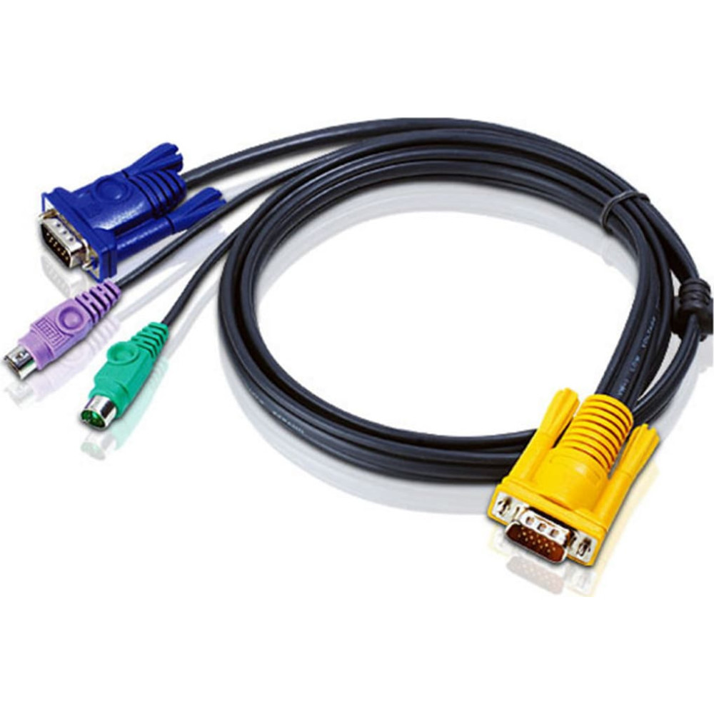 Aten 2L-5203P KVM-Kabel VGA PS/2, schwarz, 3 m