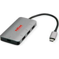 Roline USB 3.0 Hub, 4 Ports (3x USB3.0 +1x C), PD+Data