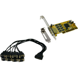 Exsys EX-41388 8S Seriell RS232 PCI Karte mit Octopus Kabel und LowProfile Bügel