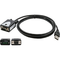 Exsys EX-1346IS USB 2.0 zu 1x Seriell RS-422/485 Port, 15KV ESD, 4.0KV, Konverter, Kabel, FDTI, schwarz, 1,8 m
