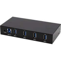 Exsys EX-11234HMS 4 Port USB 3.2 Gen 1 HUB Din-Rail Kit und Wand VIA VL811+ Chipset
