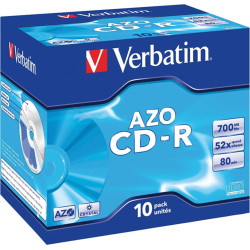 Verbatim CD-R  Verbatim 700MB 10pcs Pack 52x JewelCase crystal retail