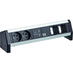 Bachmann DESK 2xUTE 1xUSB Double Charger 2xType A