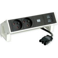 Bachmann DESK2 2xUTE 1xUSB A/C 22W 0.2m GST18 RAL9010